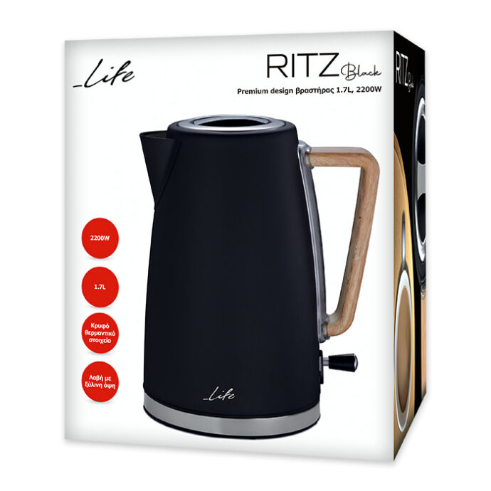 Life Ritz Βραστήρας Black 1.7lt