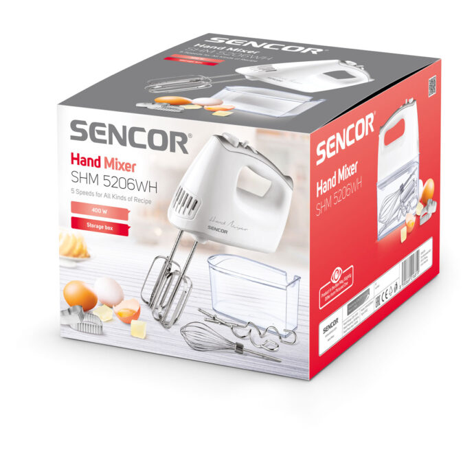 Sencor SHM 5206WH Μίξερ Χειρός 400W Λευκό