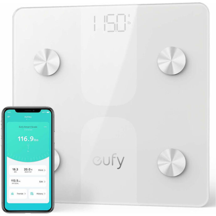 Eufy Smart Scale C1 Smart Ζυγαριά με Λιπομετρητή & Bluetooth Λευκή