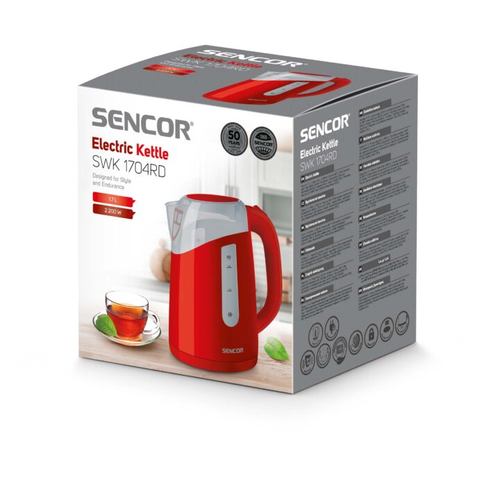 Sencor SWK 1704RD Βραστήρας 1.7lt 2200W Κόκκινος