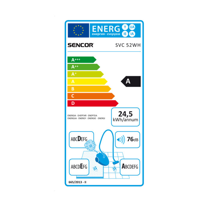 Sencor SVC 52WH-EUE3 Ηλεκτρική σκούπα με σακούλα 700W